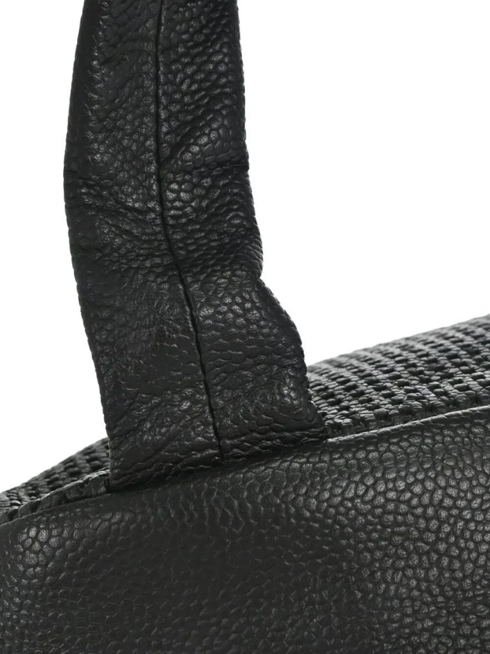 Chanel Black Perforated Calfskin Handbag 179182